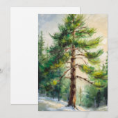Groene bomen en Natuur Feestdagenkaart (Voorkant / Achterkant)