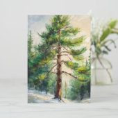 Groene bomen en Natuur Feestdagenkaart (Staand voorkant)