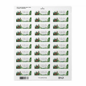Groene Bomen Herten Return Adres Label (Full Sheet)