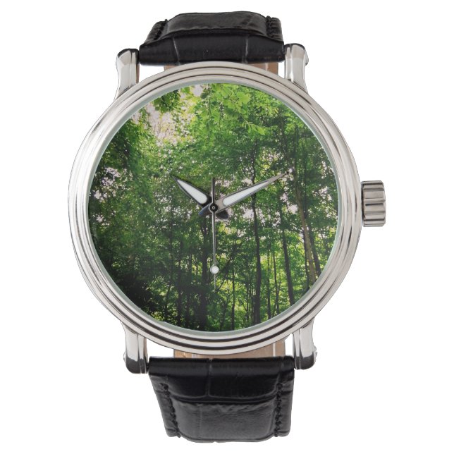 Groene bomen horloge (Voorkant)