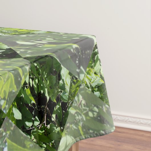Groene bomen in diamanten raam, tafelkleed (Voorbeeld)