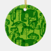 Groene bomen keramisch ornament (Voorkant)