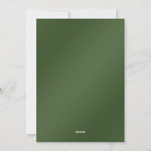 Groene Bomen Kerst Kaart (Achterkant)