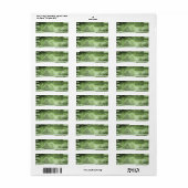 Groene Bomen Kerstballen Retouradreslabel Etiket (Full Sheet)