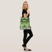 Groene Bomen Kerstballen Vakantie Canvas tas (Op model)