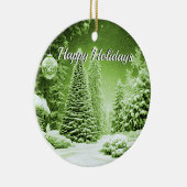 Groene Bomen Kerstballen Vakantie Ornament (Rechts)