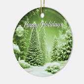 Groene Bomen Kerstballen Vakantie Ornament (Links)