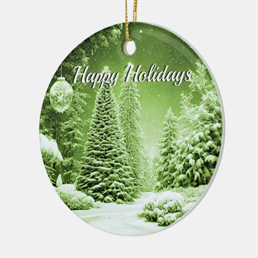 Groene Bomen Kerstballen Vakantie Ornament (Links)