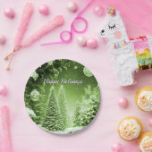 Groene Bomen Kerstballen Vakantie Papier Bord (Feest)