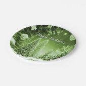 Groene Bomen Kerstballen Vakantie Papier Bord (Gekanteld)