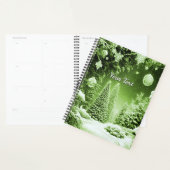 Groene Bomen Kerstballen Vakantie Planner (Display)