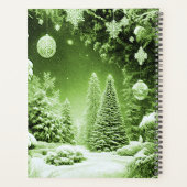 Groene Bomen Kerstballen Vakantie Planner (Achterkant)