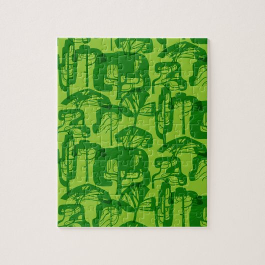 Groene bomen legpuzzel (Verticaal)