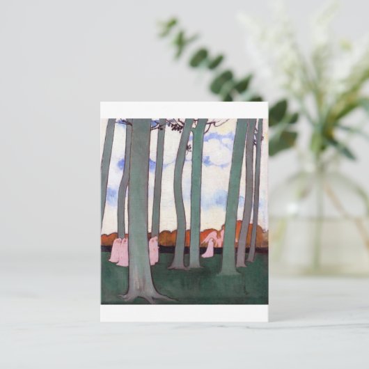 Groene bomen, Maurice Denis Briefkaart (Staand voorkant)
