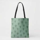 Groene Bomen Minimalistisch Tote Bag (Voorkant)
