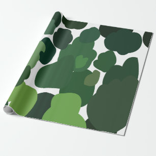 Groene bomen Modern tropisch regenwoud patroon Cadeaupapier