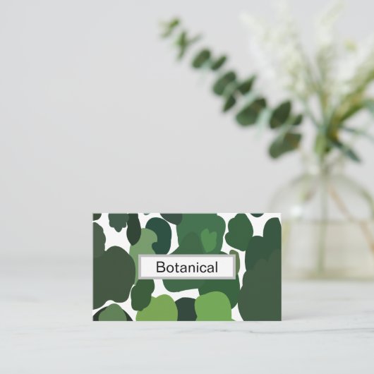 Groene bomen Modern tropisch regenwoud patroon Visitekaartje (Staand voorkant)