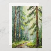 Groene Bomen Natuur Vredig Feestdagenkaart (Voorkant / Achterkant)