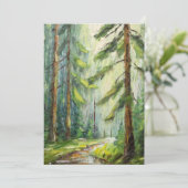 Groene Bomen Natuur Vredig Feestdagenkaart (Staand voorkant)