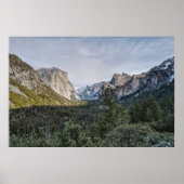 GROENE BOMEN NEAU MOUNTAIN ONDER CLOUDIE SKY TIJDE POSTER (Voorkant)