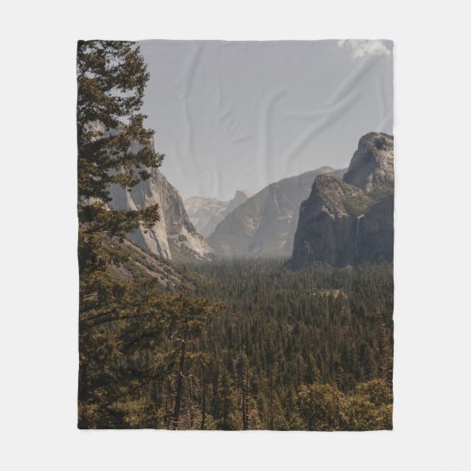 GROENE BOMEN NEAU MOUNTAIN TIJDENS DE DAG FLEECE DEKEN (Voorkant)