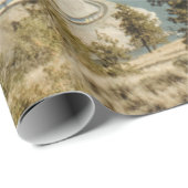 GROENE BOMEN OP MOUNTAIN TIJDENS DE DAG CADEAUPAPIER (Rol Hoek)