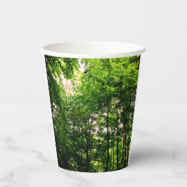 Groene bomen papieren bekers