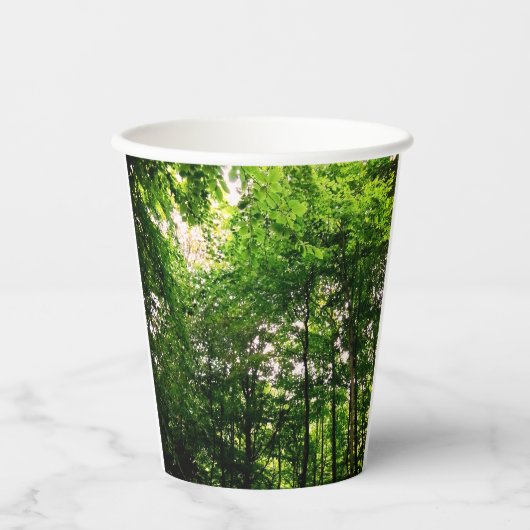 Groene bomen papieren bekers (Voorkant)