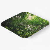 Groene bomen papieren bordje (Gebogen)