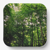 Groene bomen papieren bordje (Voorkant)