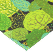 Groene bomen patroon 01.b. Zwart BG Tafelkleed (Gekanteld)