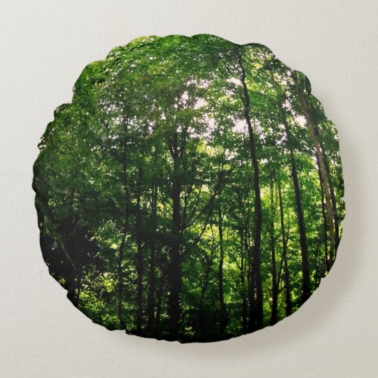 Groene bomen rond kussen (Voorkant)