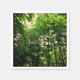 Groene bomen servet