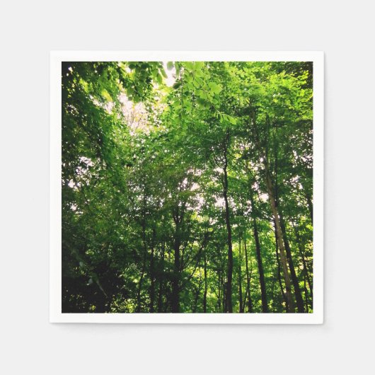 Groene bomen servet (Voorkant)