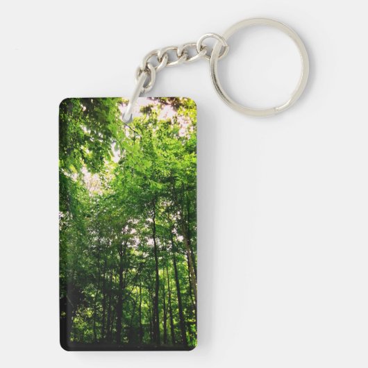Groene bomen sleutelhanger (achterkant)