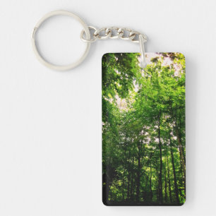 Groene bomen sleutelhanger