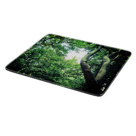 Groene bomen snijplank