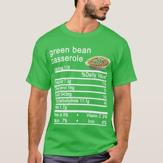 groene bonen casserole Nutrile Feit Thanksgiving T-shirt (Voorkant)