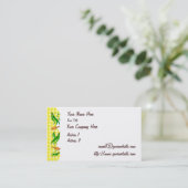 Groene bonen frituurpannen retro Visitekaartjes (Staand voorkant)