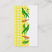 Groene bonen frituurpannen retro Visitekaartjes (Achterkant)