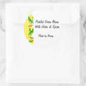 Groene bonen geel controleert aangepaste inblikken ronde sticker (Tas)