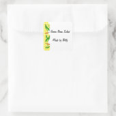 Groene bonen geel controleert aangepaste inblikken vierkante sticker (Tas)