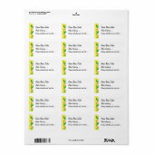 Groene bonen geel controleert retro voedseletikett etiket (Full Sheet)