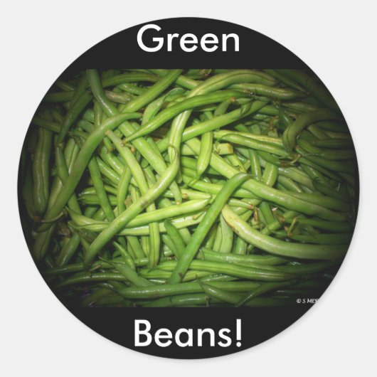 Groene Bonen in het spotlicht Ronde Sticker (Voorkant)