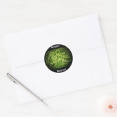 Groene Bonen in het spotlicht Ronde Sticker (Envelop)