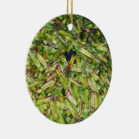 Groene Bonen... Keramisch Ornament (Rechts)