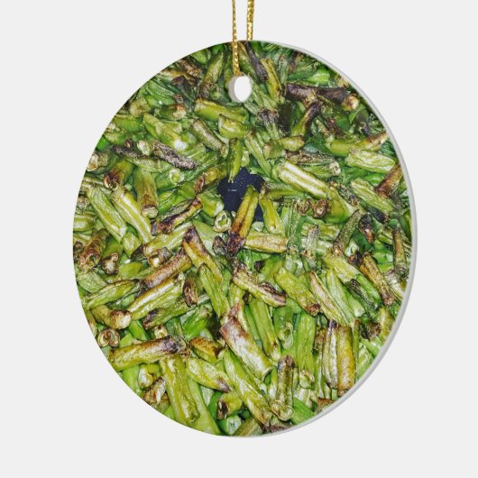 Groene Bonen... Keramisch Ornament (Links)