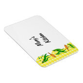 Groene bonen land geel geruite aangepaste keuken M Magneet (Rechterzijde)