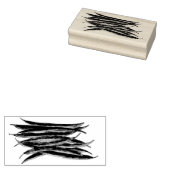 Groene bonen, langbeend groenten, veg rubberstempel (Gestempeld)