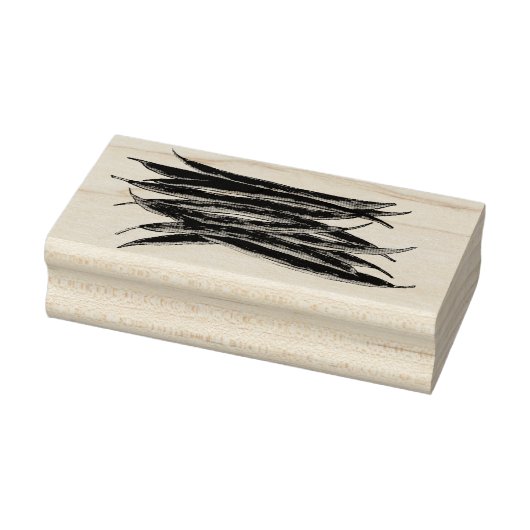 Groene bonen, langbeend groenten, veg rubberstempel (Stempel)